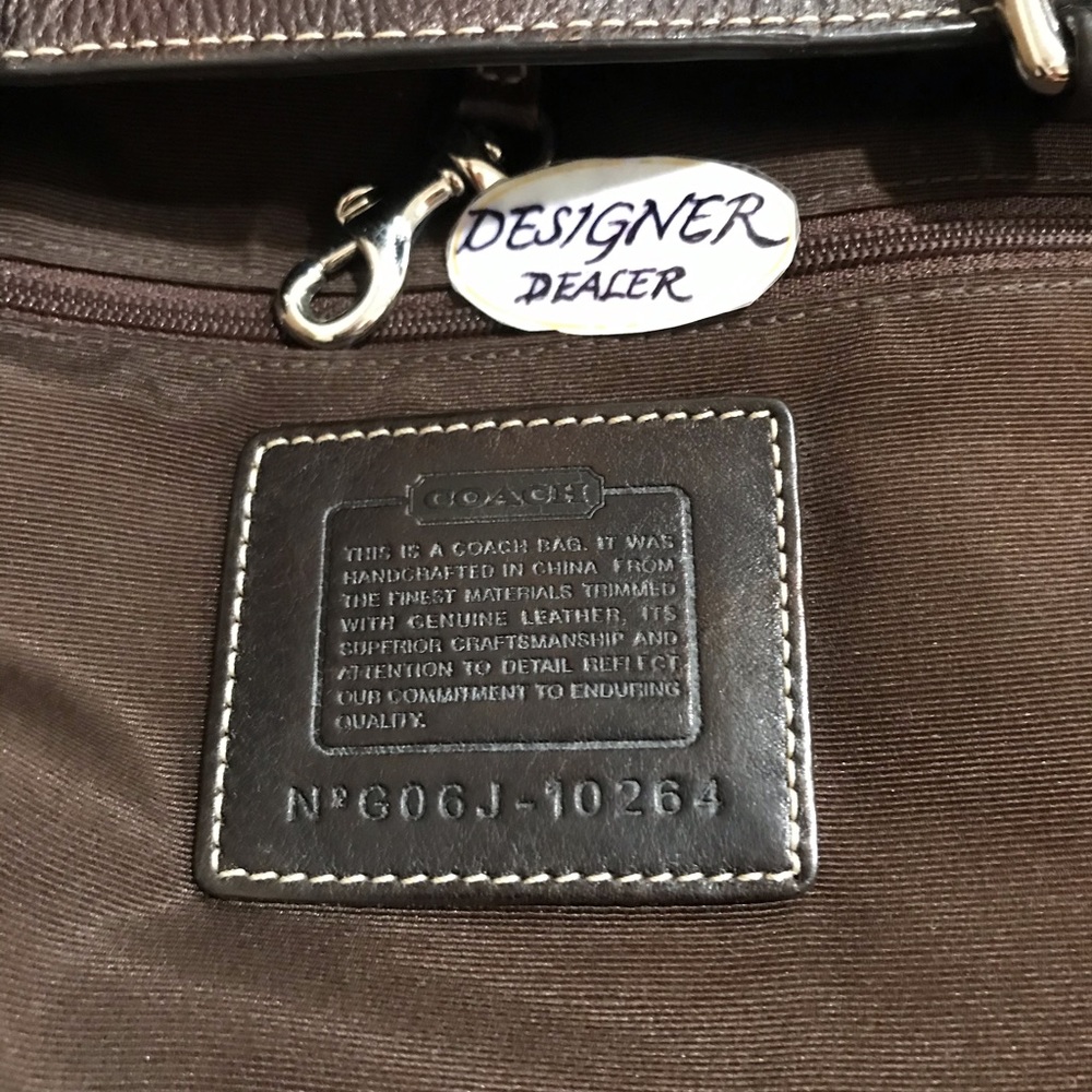 COACH Hampton Signature LTHR Trim Carryall 10264 - Picture 9 of 11
